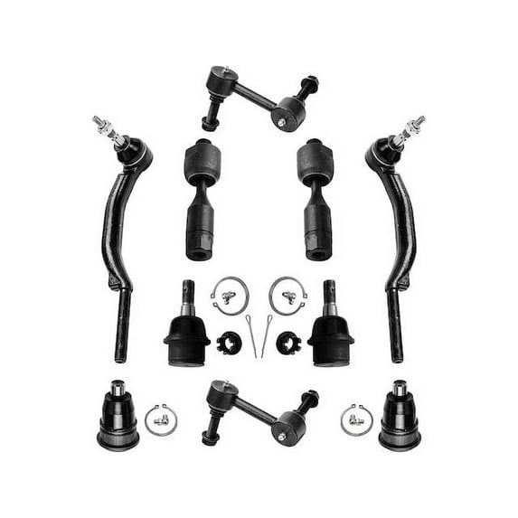 Front Ball Joint Sway Bar Link Tie Rod End Kit - Compatible with 2002 GMC Envoy XL