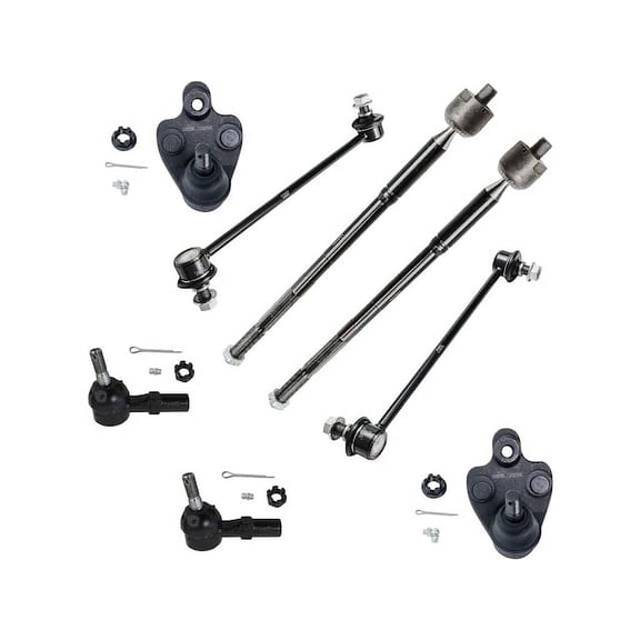 Front Ball Joint Sway Bar Link Tie Rod End Kit - Compatible with 2003 - 2008 Pontiac Vibe 2004 2005 2006 2007