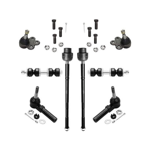 Front Ball Joint Sway Bar Link Tie Rod End Kit - Compatible with 2004 - 2008 Pontiac Grand Prix 2005 2006 2007
