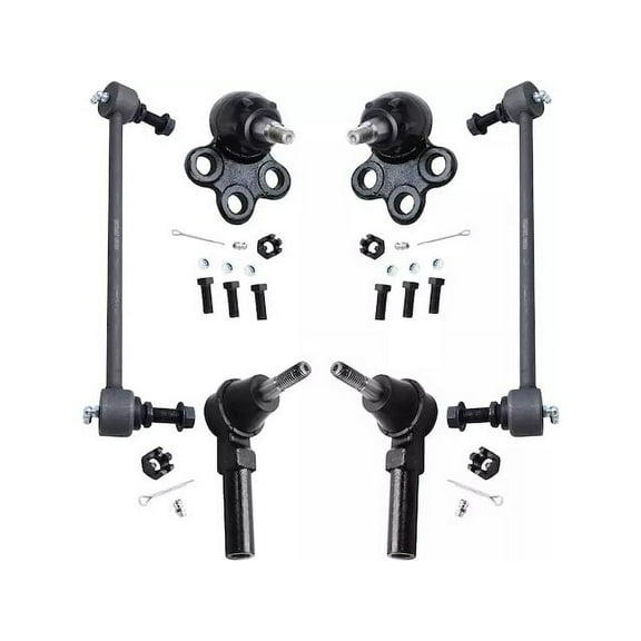 Front Ball Joint Sway Bar Link Tie Rod End Kit - Compatible with 2006 - 2009 Pontiac Torrent 3.4L V6 2007 2008