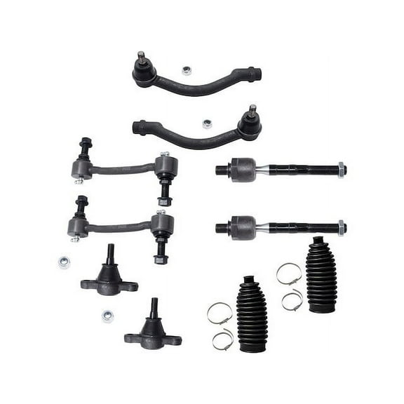 Front Ball Joint Sway Bar Link Tie Rod End Kit - Compatible with 2006 - 2010 Hyundai Sonata 2007 2008 2009