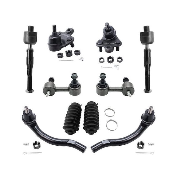 Front Ball Joint Sway Bar Link Tie Rod End Kit - Compatible with 2006 - 2011 Honda Civic 1.8L 4-Cylinder 2007 2008 2009 2010