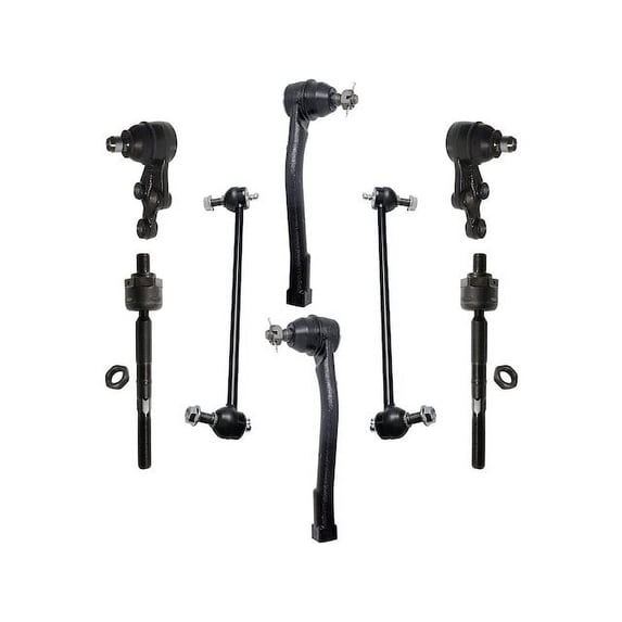 Front Ball Joint Sway Bar Link Tie Rod End Kit - Compatible with 2007 - 2008 Hyundai Entourage