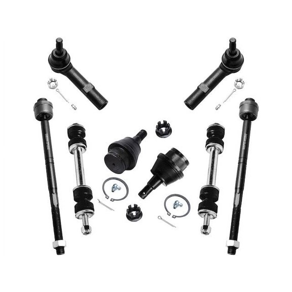 Front Ball Joint Sway Bar Link Tie Rod End Kit - Compatible with 2007 - 2013 Chevy Avalanche 2008 2009 2010 2011 2012