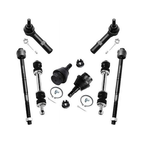 Front Ball Joint Sway Bar Link Tie Rod End Kit - Compatible with 2007 - 2014 Chevy Tahoe 2008 2009 2010 2011 2012 2013