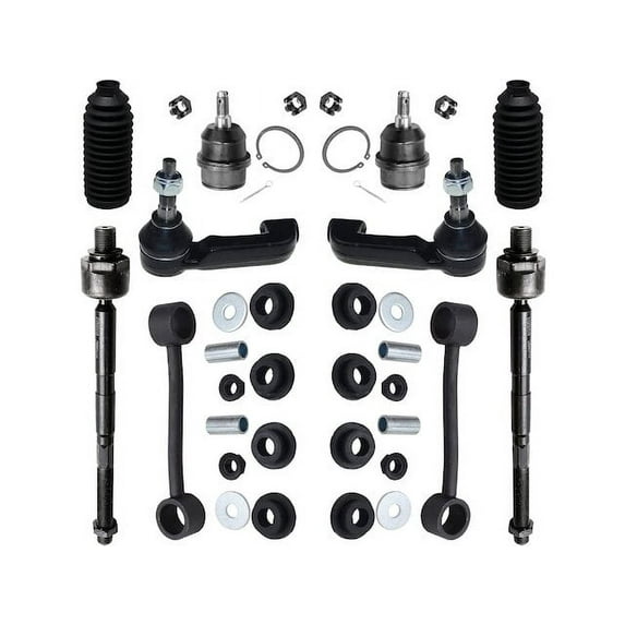 Front Ball Joint Sway Bar Link Tie Rod End Kit - Compatible with 2008 - 2012 Jeep Liberty 2009 2010 2011