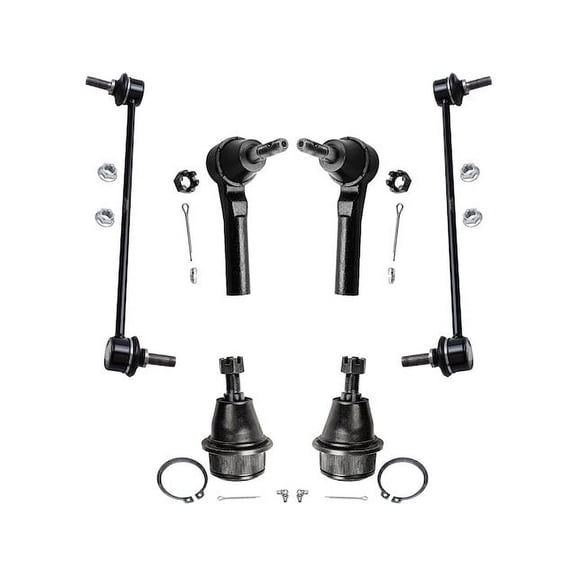 Front Ball Joint Sway Bar Link Tie Rod End Kit - Compatible with 2008 - 2014 Dodge Avenger 2009 2010 2011 2012 2013
