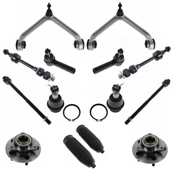 Front Ball Joint Tie Rod Control Arm Tie Rod Wheel Bearing Suspension Kit 14pc PSA69929