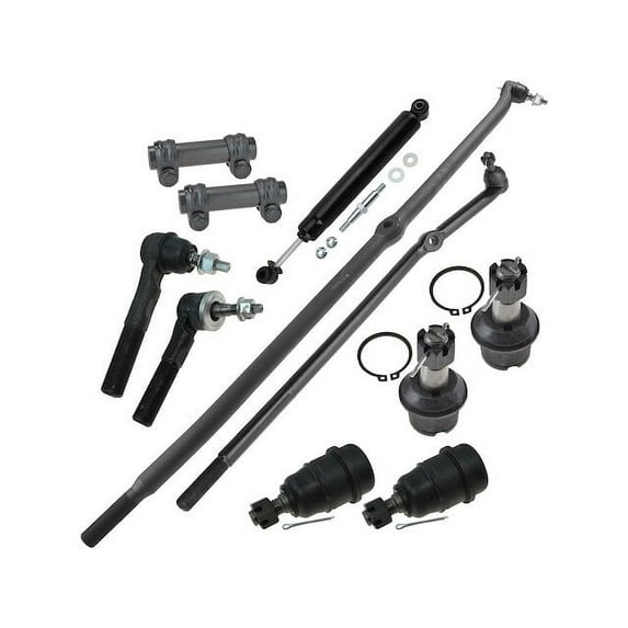 Front Ball Joint Tie Rod End Drag Link Kit 11 Piece - Compatible with 2003 - 2008 Dodge Ram 2500 4WD 2004 2005 2006 2007