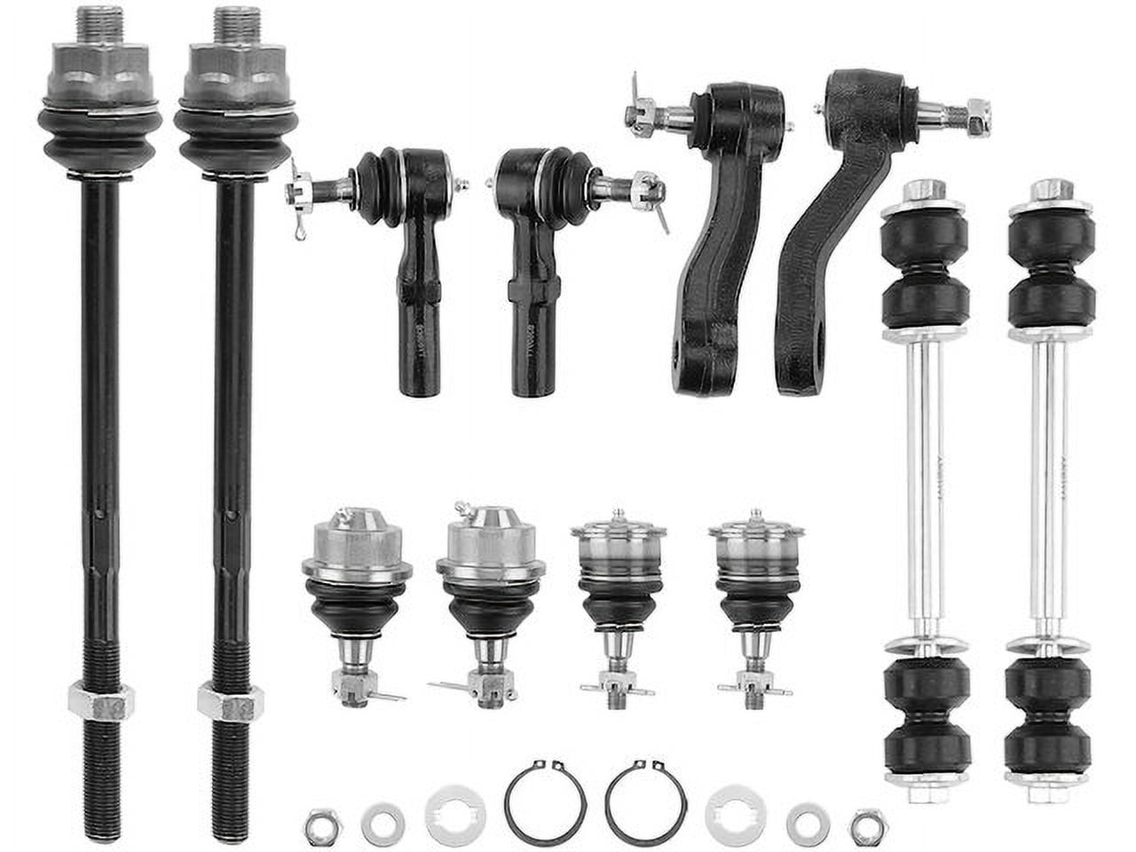 Detroit Axle 10pc Front End Kit For Chevy Blazer S10 & GMC Jimmy Sonoma – 2WD, Ball Joints & Tie Rods