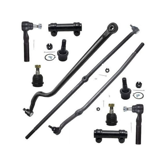 Front Ball Joint Tie Rod End Track Bar Kit - Compatible with 2000 - 2002 Dodge Ram 3500 Base 4WD 2001