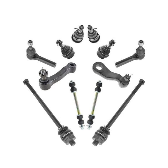 Front Ball Joint Tie Rod Pitman Idler Arm Kit 12 Piece - Compatible with 2007 GMC Sierra 3500 Classic