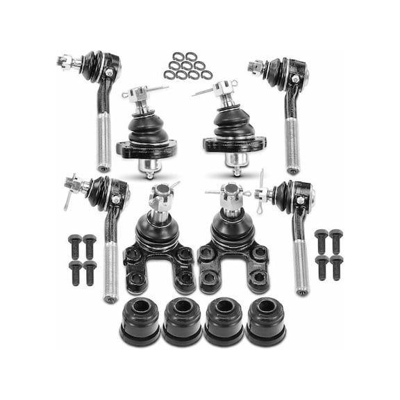 Front Ball Joint and Tie Rod End Kit 10 - Compatible with 1986 - 1994 Nissan D21 1987 1988 1989 1990 1991 1992 1993