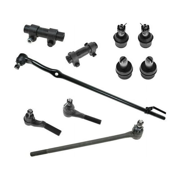 Front Ball Joint and Tie Rod End Kit 10 Piece - Compatible with 1987 - 1997 Ford F-350 RWD 1988 1989 1990 1991 1992 1993 1994 1995 1996