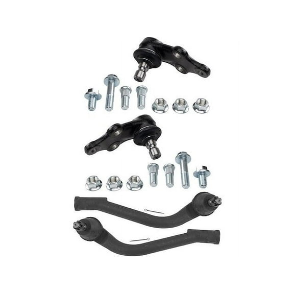 Front Ball Joint and Tie Rod End Kit 4 Piece - Compatible with 2011 - 2013 Kia Sportage 2012