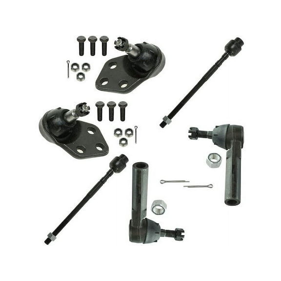 Front Ball Joint and Tie Rod End Kit 6 Piece - Compatible with 1987 - 1999 Pontiac Bonneville 1988 1989 1990 1991 1992 1993 1994 1995 1996 1997 1998