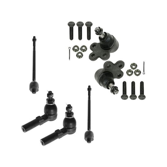 Front Ball Joint and Tie Rod End Kit 6 Piece - Compatible with 2000 - 2005 Cadillac DeVille 2001 2002 2003 2004