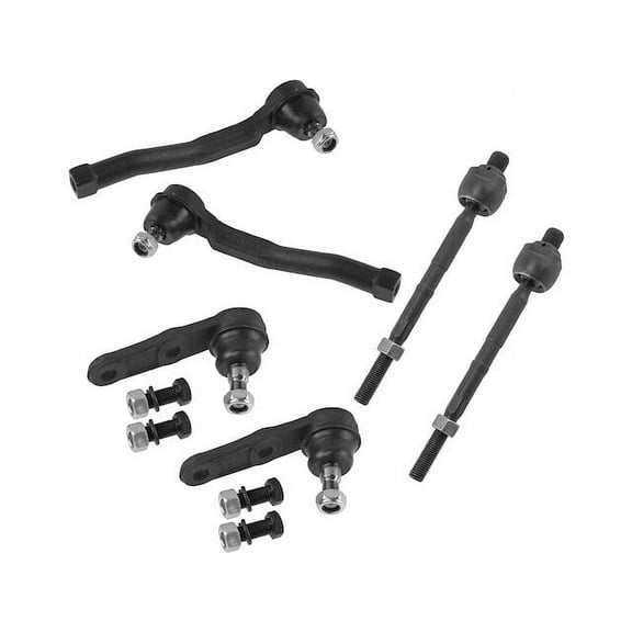 Front Ball Joint and Tie Rod End Kit 6 Piece - Compatible with 2004 - 2011 Chevy Aveo 2005 2006 2007 2008 2009 2010