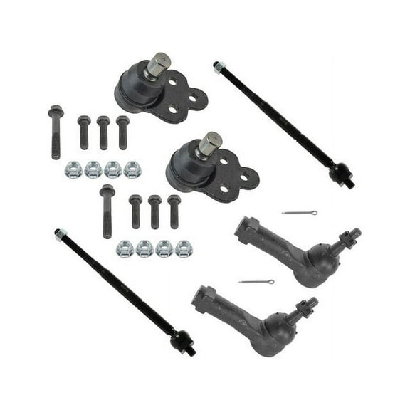 Front Ball Joint and Tie Rod End Kit 6 Piece - Compatible with 2007 - 2009 Pontiac G5 2008