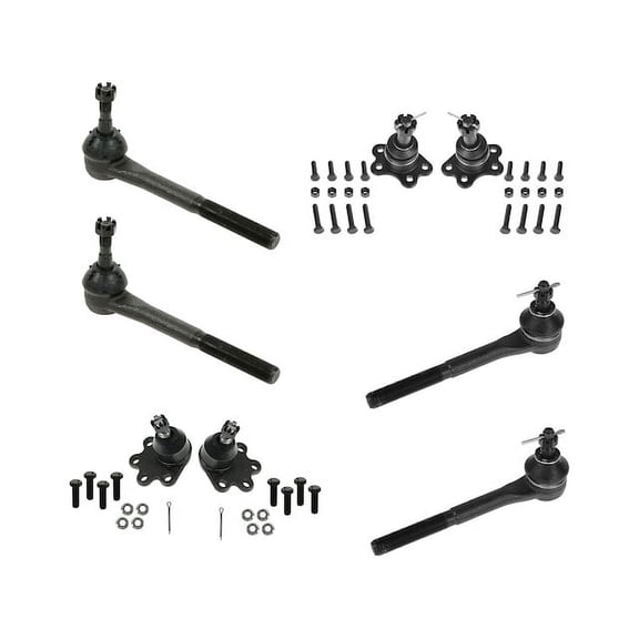 Front Ball Joint and Tie Rod End Kit 8 Piece - Compatible with 1988 - 1999 GMC K2500 1989 1990 1991 1992 1993 1994 1995 1996 1997 1998
