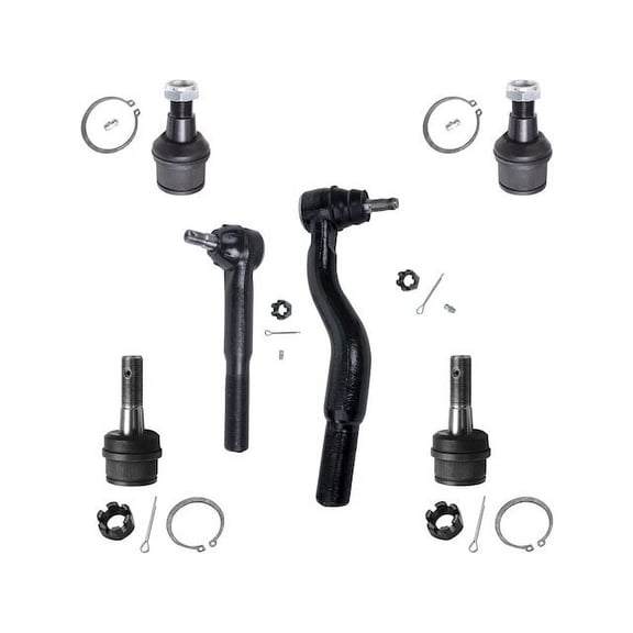 Front Ball Joint and Tie Rod End Kit - Compatible with 1999 - 2004 Ford F-550 Super Duty 2000 2001 2002 2003