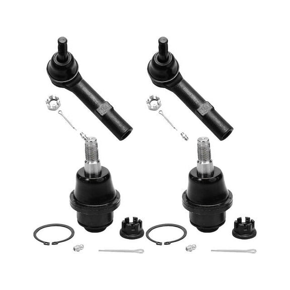 Front Ball Joint and Tie Rod End Kit - Compatible with 2007 - 2013 Chevy Avalanche 2008 2009 2010 2011 2012