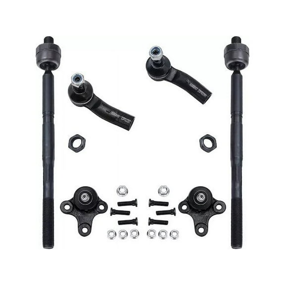 Front Ball Joint and Tie Rod End Kit - Compatible with 2007 - 2018 Volkswagen Jetta 2008 2009 2010 2011 2012 2013 2014 2015 2016 2017