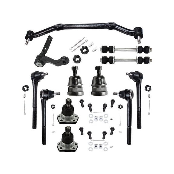 Front Ball Joints Tie Rods Sway Bar Link Idler and Center Link Kit - Compatible with 1996 - 2003 Chevy S10 1997 1998 1999 2000 2001 2002