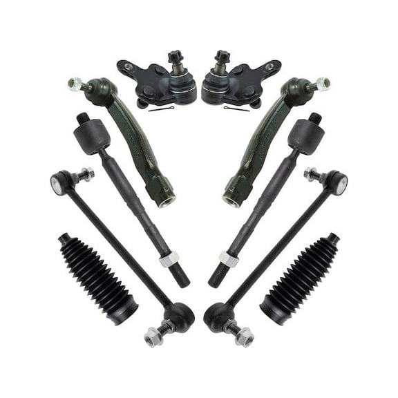 Front Ball Joints Tie Rods Sway Bar Link Kit 10 Piece - Compatible with 2008 - 2019 Toyota Highlander 2009 2010 2011 2012 2013 2014 2015 2016 2017 2018