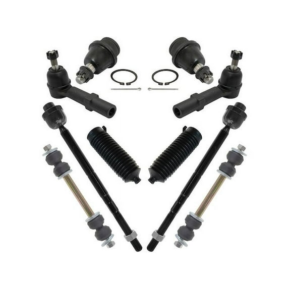 Front Ball Joints Tie Rods Sway Bar Link Kit 10 Piece - Compatible with 2007 - 2013 Chevy Silverado 1500 2008 2009 2010 2011 2012