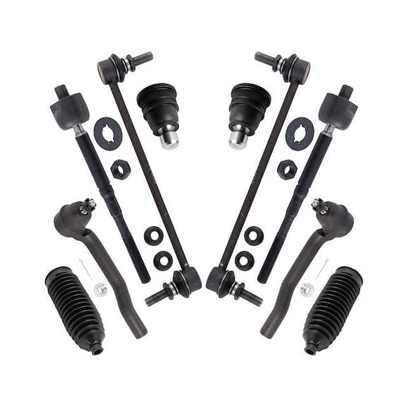 Front Ball Joints Tie Rods Sway Bar Link Kit 10 Piece - Compatible with 2013 - 2019 Nissan NV200 2014 2015 2016 2017 2018