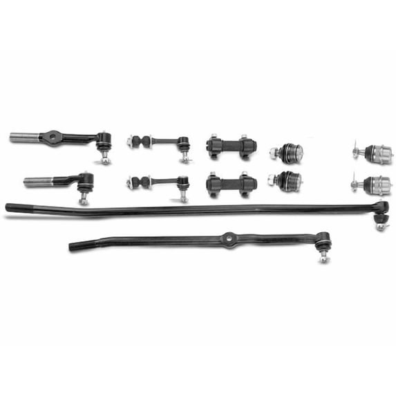 Front Ball Joints Tie Rods Sway Bar Link Kit 12 - Compatible with 1995 - 1997 Dodge Ram 1500 - Autopart Premium