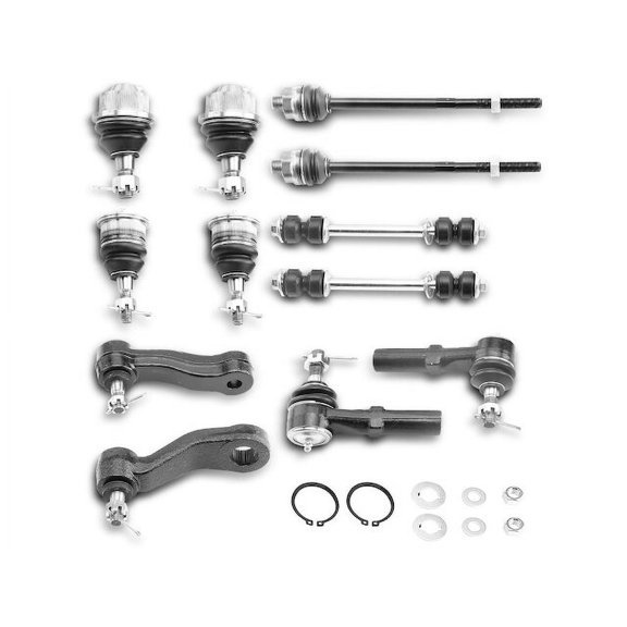 Front Ball Joints Tie Rods Sway Bar Link Kit 12 - Compatible with 2001 - 2010 Chevy Silverado 2500 HD 2002 2003 2004 2005 2006 2007 2008 2009