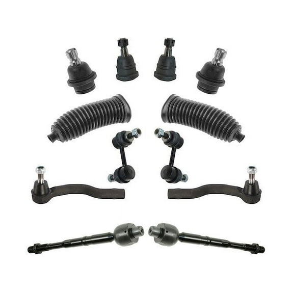 Front Ball Joints Tie Rods Sway Bar Link Kit 12 Piece - Compatible with 2005 - 2015, 2017 - 2019 Nissan Armada 2006 2007 2008 2009 2010 2011 2012 2013 2014 2018