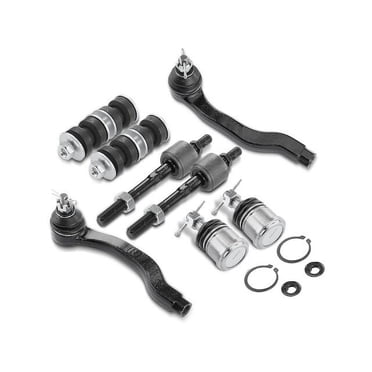 Detroit Axle 10pc Front End Kit Ball Joints Tie Rods Sway Bar Links For 90-93 Honda Accord
