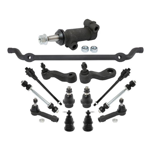 Front Ball Joints Tie Rods Sway Bar Links Idler and Pitman Arm Kit 14 Piece - Compatible with 1999 - 2006 Chevy Silverado 1500 4WD 2000 2001 2002 2003 2004 2005