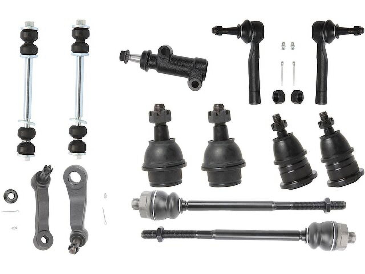 Front Ball Joints Tie Rods Sway Bar Links Idler and Pitman Arm Kit Compatible with 2002 2006