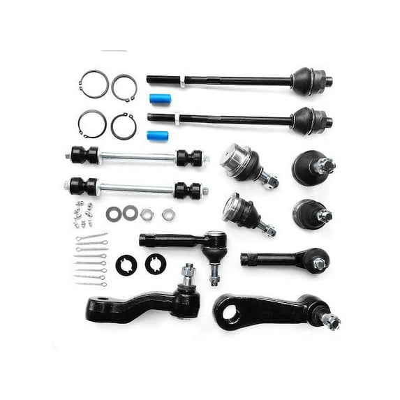 Front Ball Joints Tie Rods Sway Bar Links Idler and Pitman Arm Kit - Compatible with 2002 - 2006 Chevy Avalanche 1500 Crew Cab Pickup 4WD 2003 2004 2005