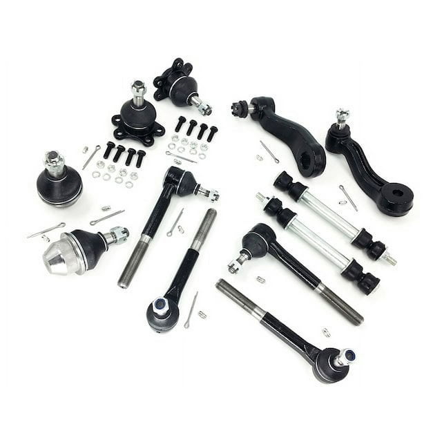 Front Ball Joints Tie Rods Sway Bar Links Idler and Pitman Arm Kit Compatible with 1996 1999