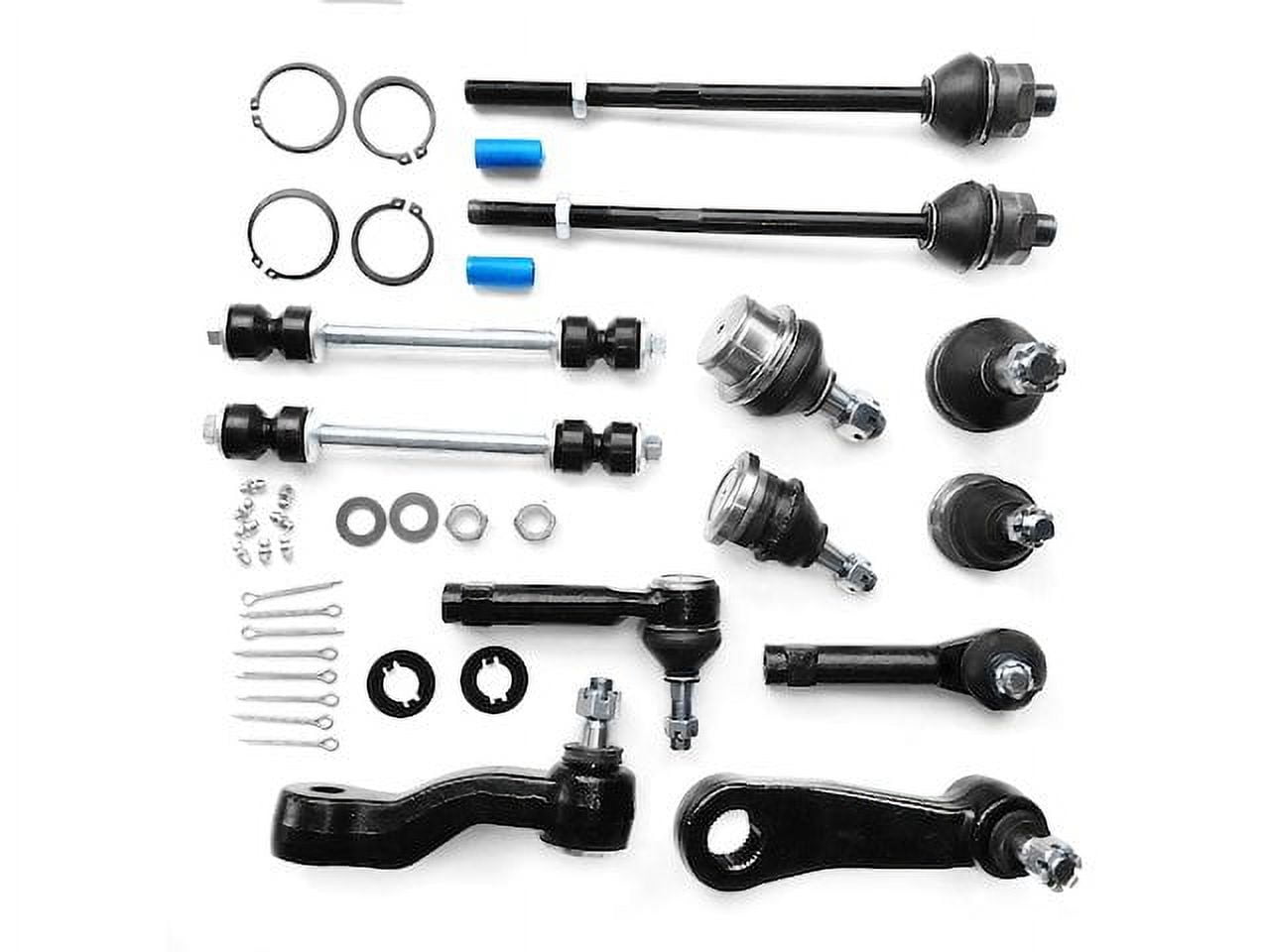 Front Ball Joints Tie Rods Sway Bar Links Idler and Pitman Arm Kit Compatible with 2002 2006
