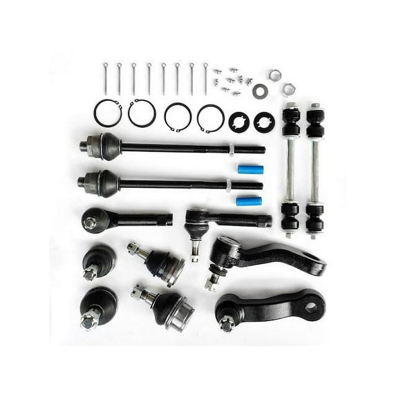 Front Ball Joints Tie Rods Sway Bar Links Idler and Pitman Arm Kit - Compatible with 2003 - 2005 Chevy Express 2500 2004