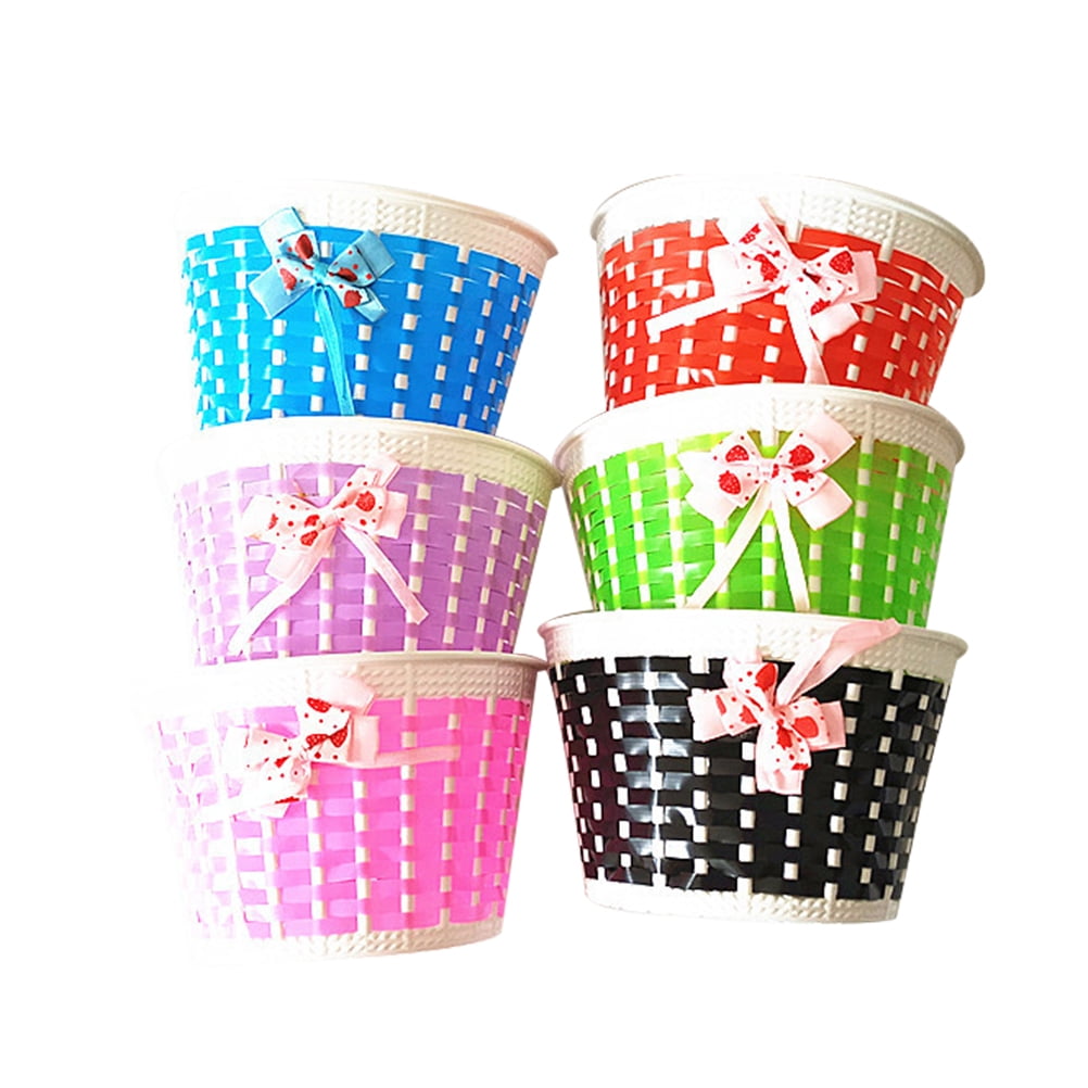 Front Basket Kids Bike Basket Hand Woven Plastic Basket Child
