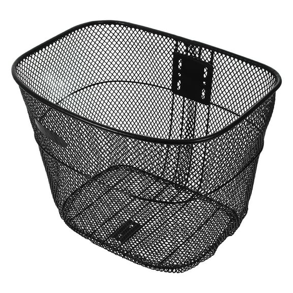 Large Bike Front Basket for Storage Use with Durable Steel Material Black Color 1 Piece