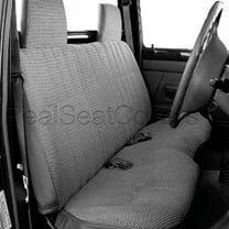 Front Bench Seat Cover for Toyota Pickup 1984 - 1989 A25 Molded Headrest Small Notched Cushion (Gray)