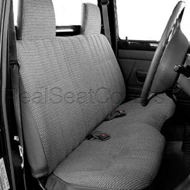Front Bench Seat Cover for Toyota Pickup 1984 - 1989 A25 Molded Headrest Small Notched Cushion (Gray)