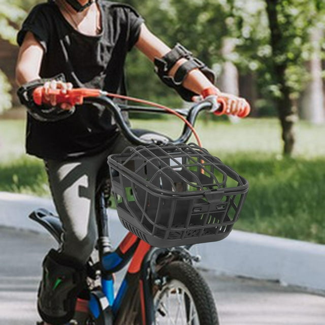 Front Bike Basket Front Basket Removable Basket with Lid Durable Bike