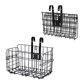 dykaae Front Bike Baskets, Folding Bicycle Wire Basket for Mountain Bike Front Handlebar or Rear Cargo Rack
