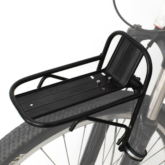Front Bike Rack,Aluminum Alloy Bike Cargo Rack,15KG Capacity Mountain Road Bike Pannier Rack,Cycling Equipment,Black