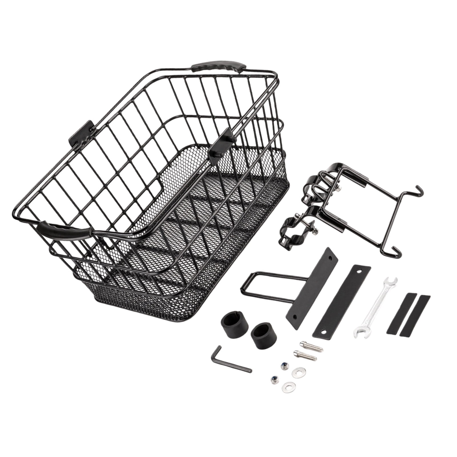 Front Bikes Basket Bicycles Metal Bike Front Handlebar Baskets Cycling Basket for Electric Bike Easy Assembly