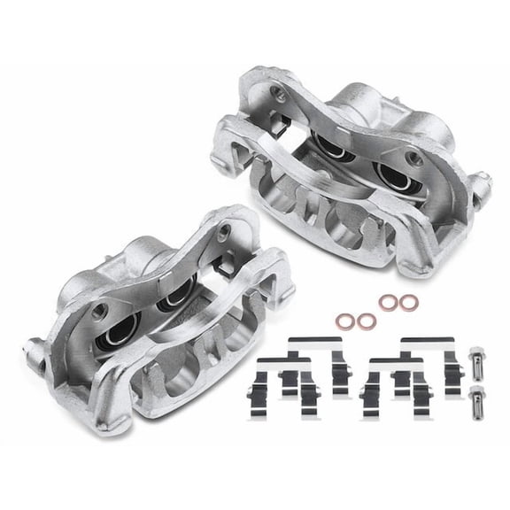 Front Brake Caliper Set 2 - Compatible with 1995 - 1999 Mitsubishi Eclipse GSX AWD 2.0L 4-Cylinder - Autopart Premium
